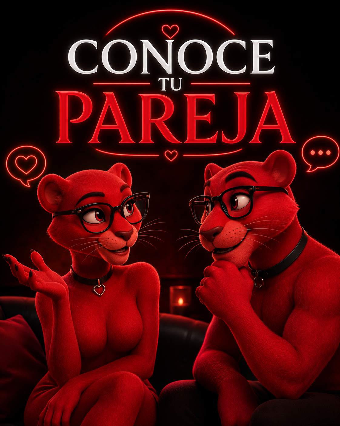 Ilustración Pantera Roja sobre conversaciones para conectar en pareja