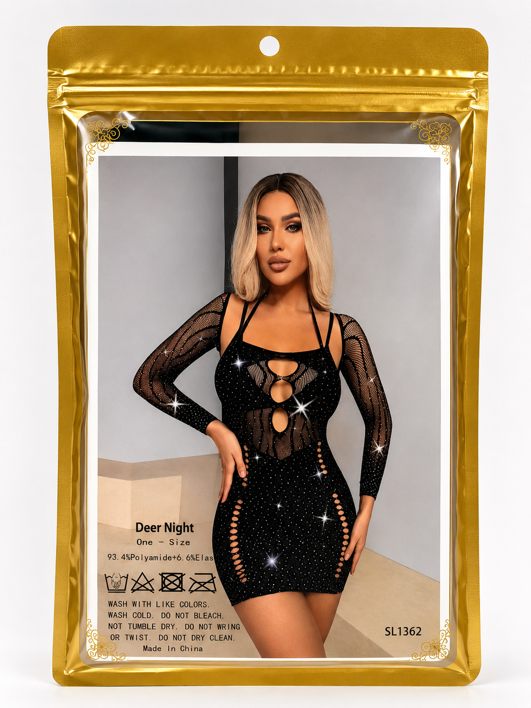 Vestido de malla sensual Deer Night