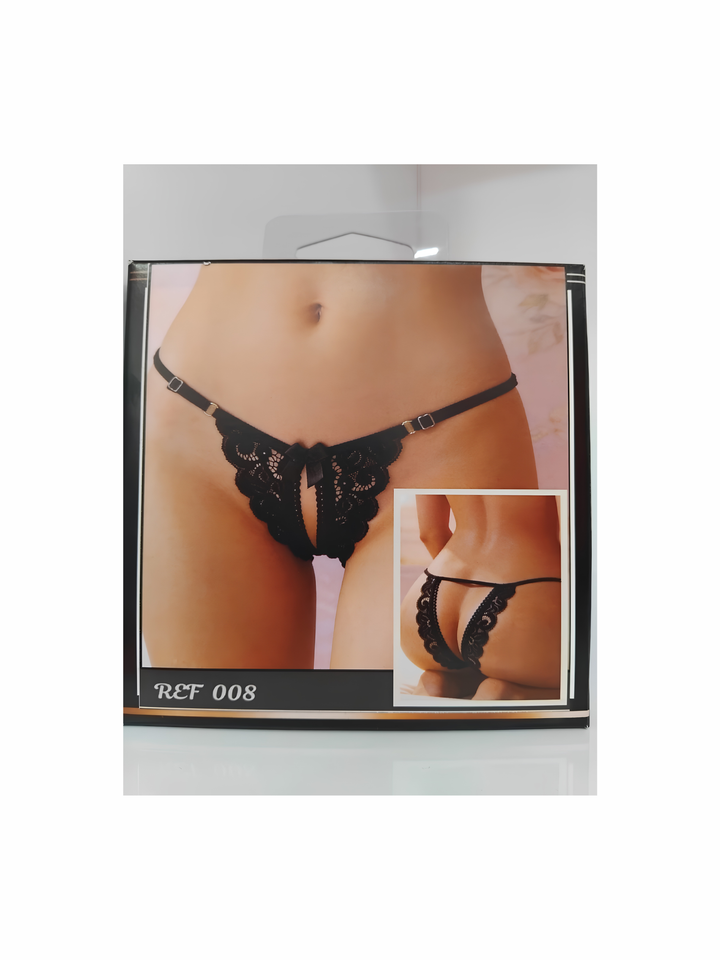 Panty negro de encaje