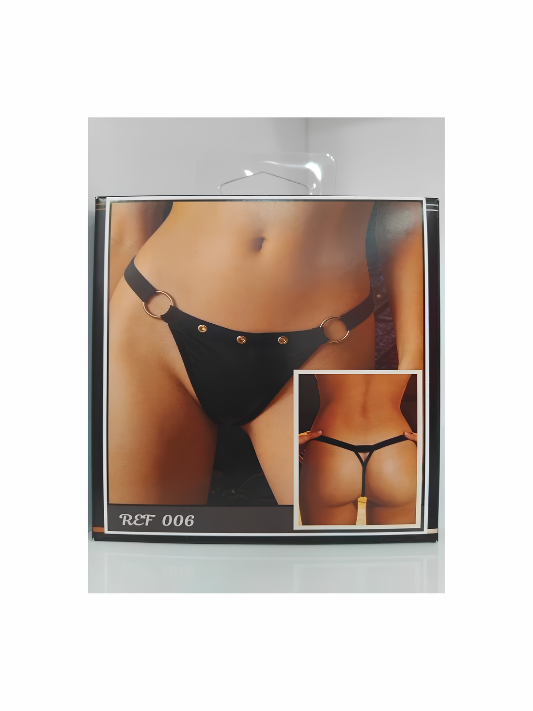 Panty Negro con Aros Metálicos REF 006