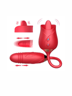 vibrador flor de loto lotus doble extremo — imagen 3