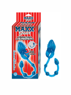 maxx gear vibrating cockring anal beads blue pantera roja — imagen 2