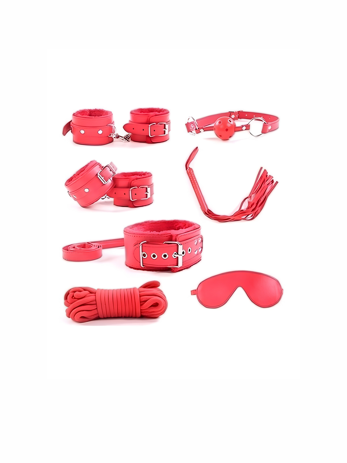 set bondage 7 piezas pantera roja
