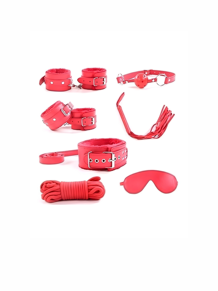 set bondage 7 piezas pantera roja